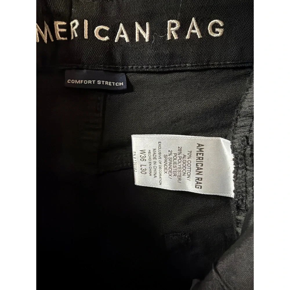 American Rag Slim Fit Jeans Mens 36/30 Black Comfort Stretch Denim NWT New